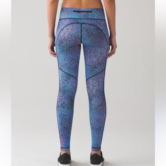 Lululemon Pace Rival Womens Leggings Blue 4 Athletic Athleisure Celestial Boho - Picture 2 of 11